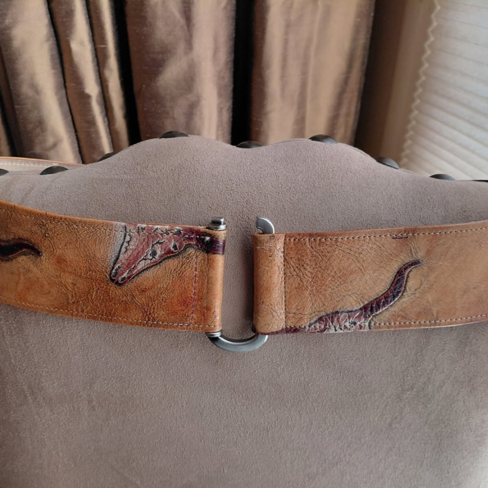 B.B. Simon Tan Leather Belt